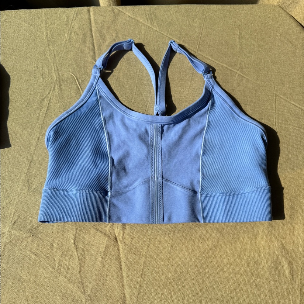 Nike Blue Performance Sports Bra with Moisture-Wicking Fabric Size Large